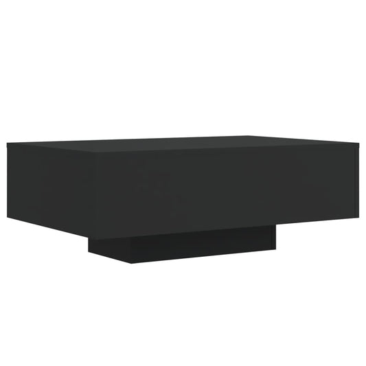 Sofabord med LED-lys svart 85x55x31 cm