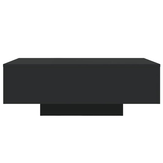 Sofabord med LED-lys svart 85x55x31 cm
