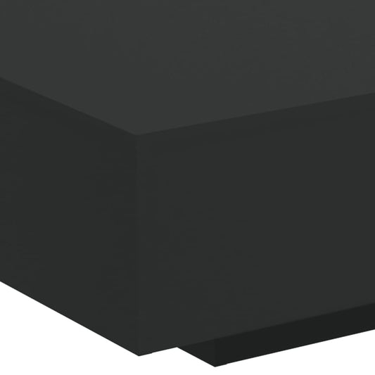 Sofabord med LED-lys svart 85x55x31 cm