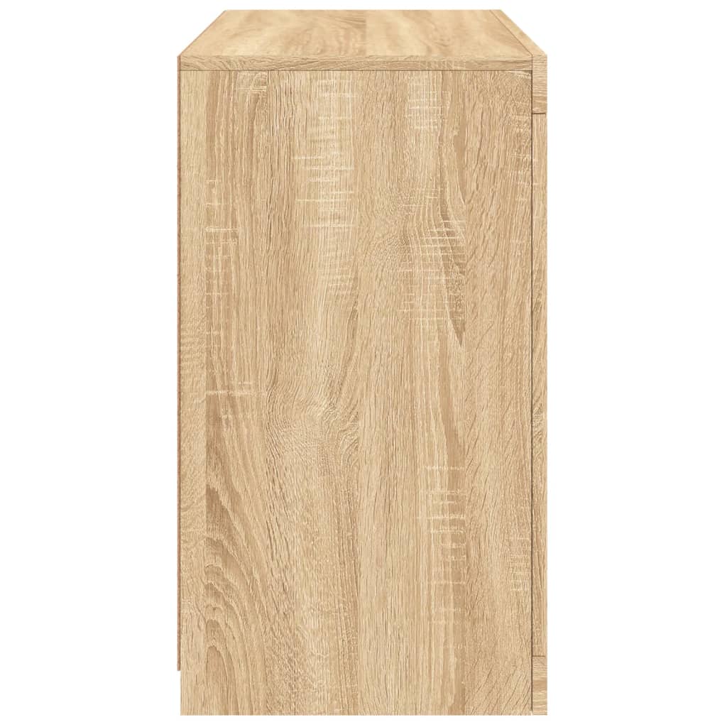 Skjenk med LED-lys sonoma eik 60,5x37x67 cm vidaXL