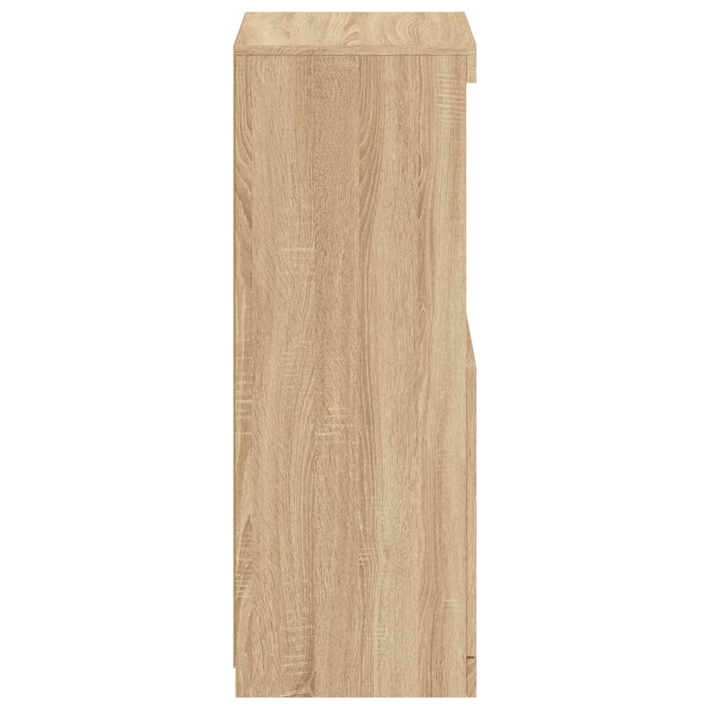Skjenk med LED-lys sonoma eik 41x37x100 cm