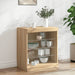 Skjenk med LED-lys sonoma eik 60,5x37x67 cm