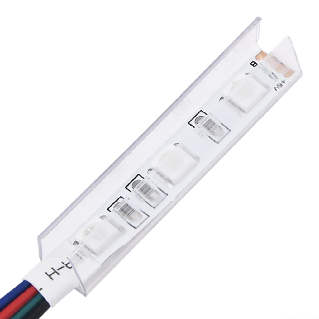 Skjenk med LED-lys hvit 60,5x37x100 cm