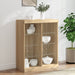 Skjenk med LED-lys sonoma eik 81x37x100 cm