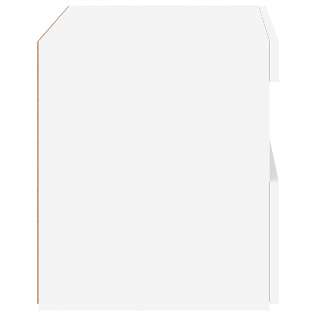 Nattbord med LED 2 stk hvit 50x40x45 cm