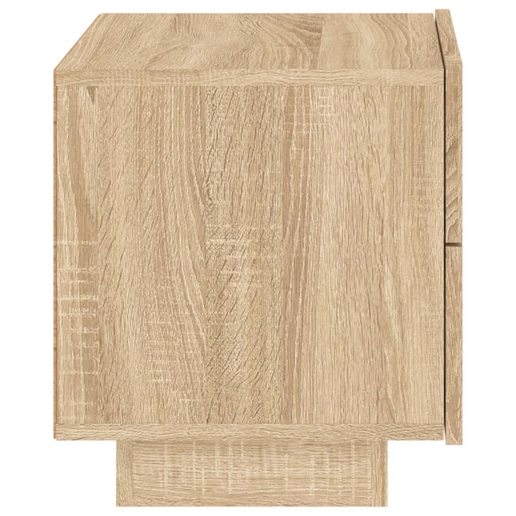 Nattbord med LED sonoma eik 70x36x40,5 cm