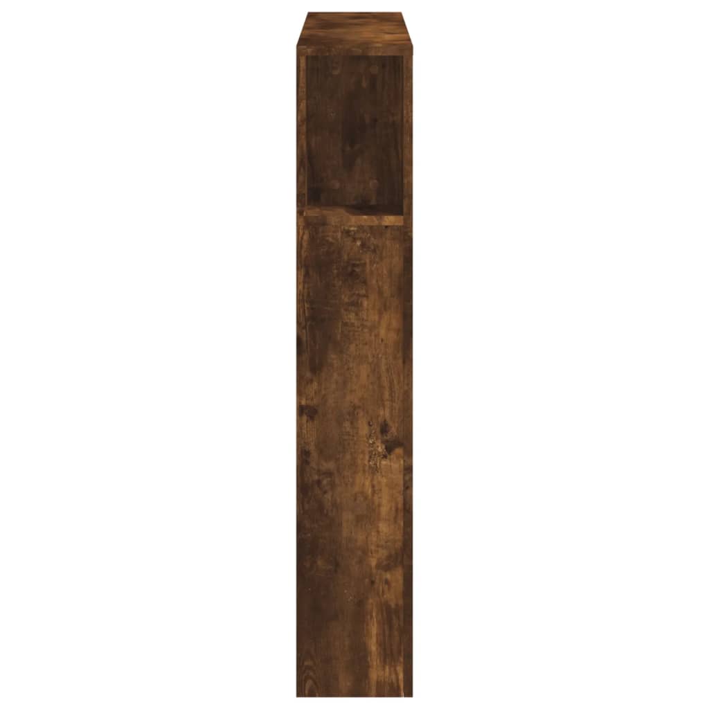 Sengegavl med LED røkt eik 100x18,5x103,5 cm konstruert tre