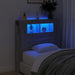 Sengegavl med LED grå sonoma 100x18,5x103,5 cm konstruert tre
