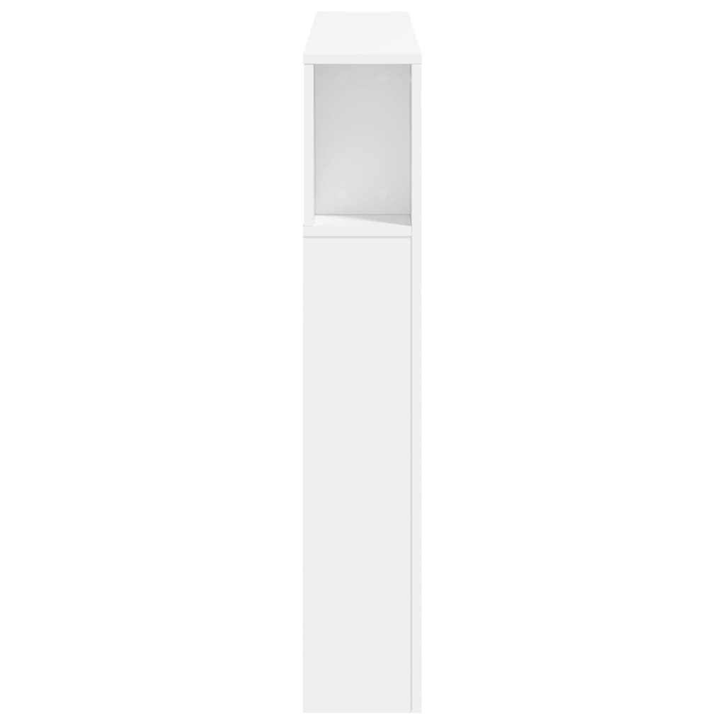 Sengegavl med LED hvit 120x18,5x103,5 cm konstruert tre