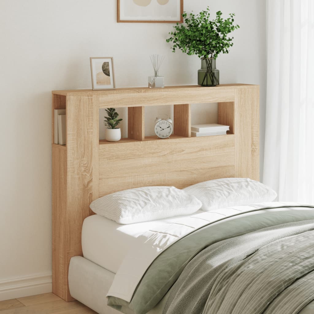 Sengegavl sonoma eik 120x18,5x103,5 cm konstruert tre