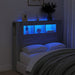 Sengegavl med LED grå sonoma 120x18,5x103,5 cm konstruert tre