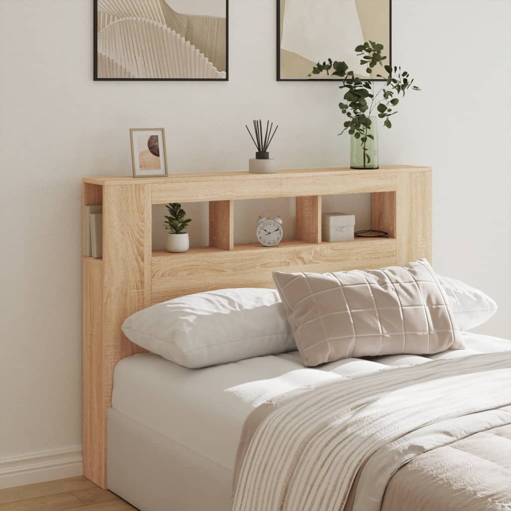Sengegavl sonoma eik 140x18,5x103,5 cm konstruert tre