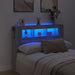 Sengegavl med LED grå sonoma 140x18,5x103,5 cm konstruert tre