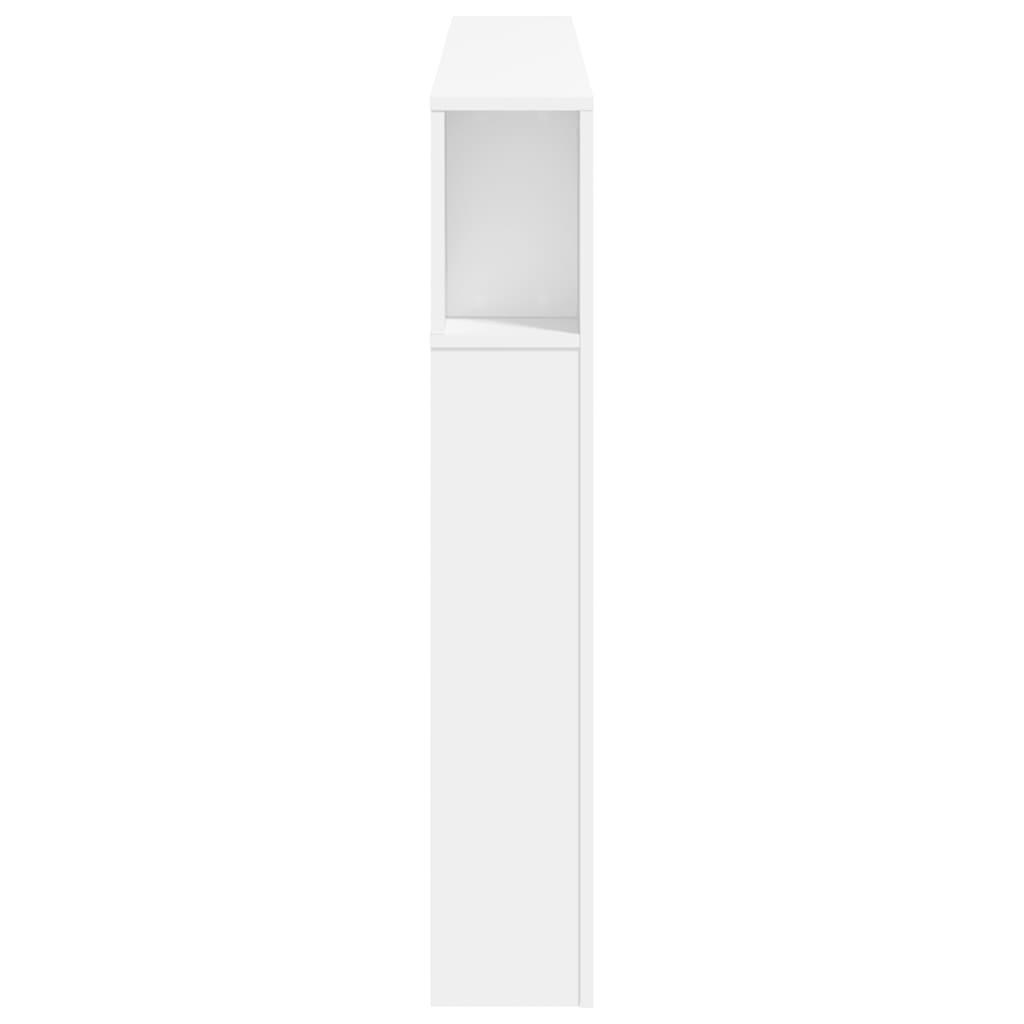Sengegavl med LED hvit 160x18,5x103,5 cm konstruert tre