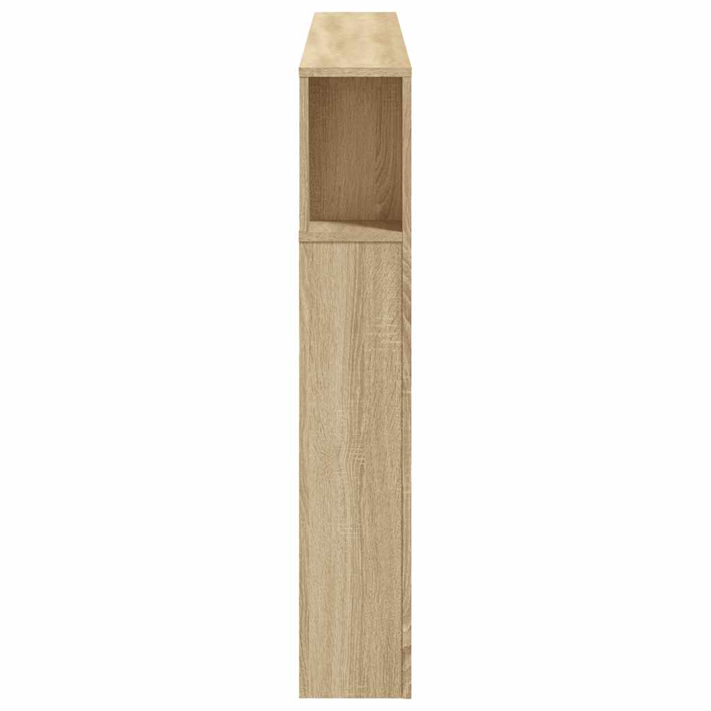 Sengegavl med LED sonoma eik 160x18,5x103,5 cm konstruert tre