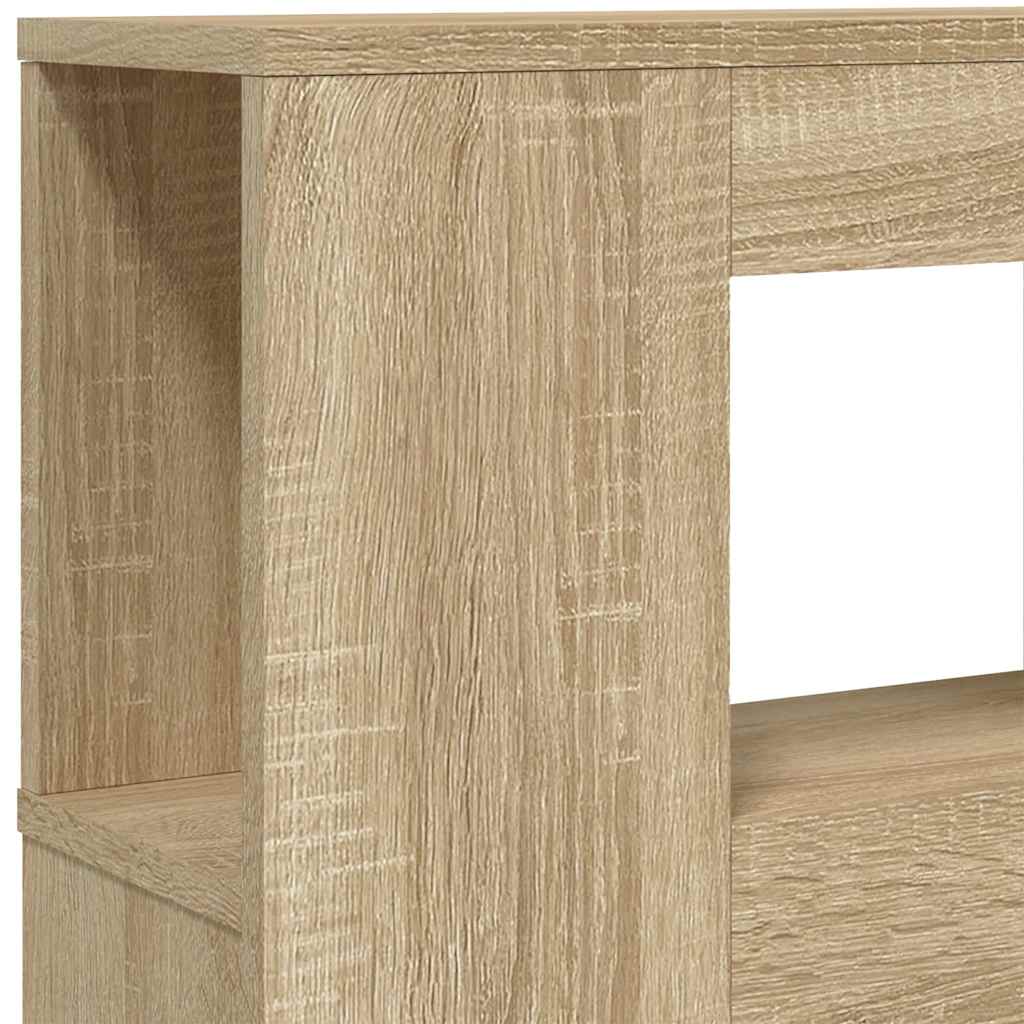 Sengegavl med LED sonoma eik 160x18,5x103,5 cm konstruert tre