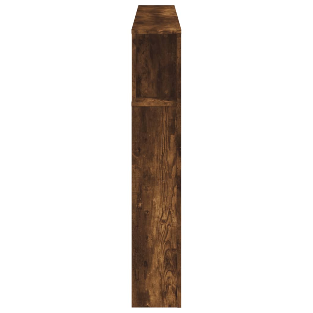 Sengegavl med LED røkt eik 160x18,5x103,5 cm konstruert tre