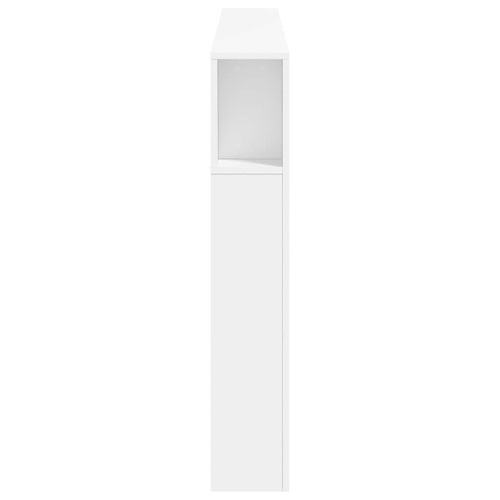 Sengegavl med LED hvit 180x18,5x103,5 cm konstruert tre