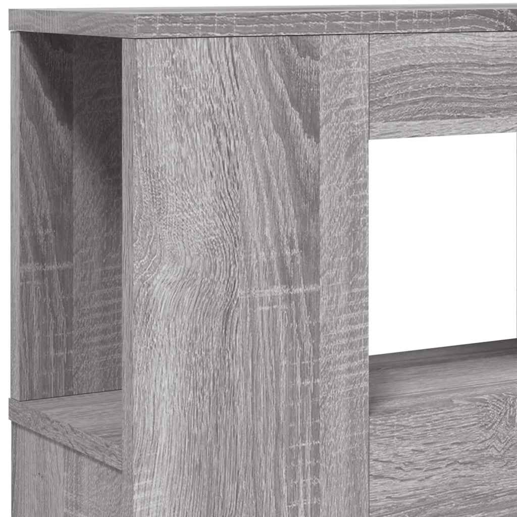 Sengegavl med LED grå sonoma 220x18,5x103,5 cm konstruert tre