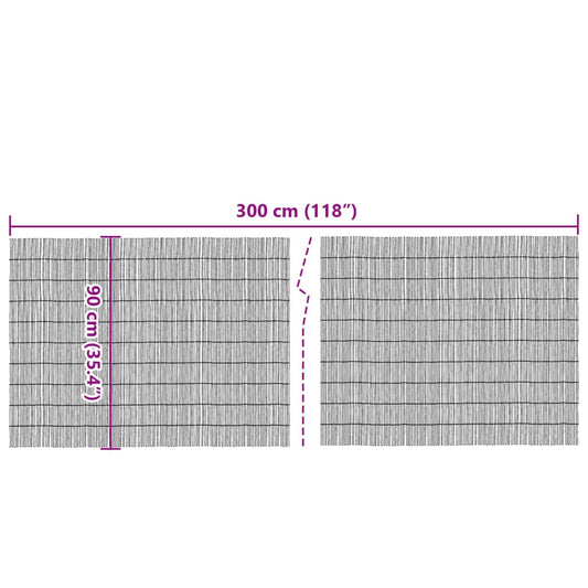 Hagegjerde 300x90 cm siv