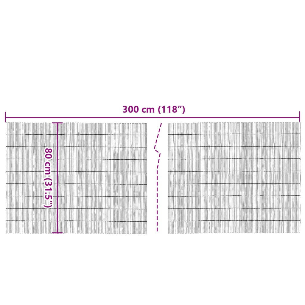 Hagegjerde 300x80 cm siv