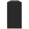 Skjenk med LED-lys svart 162x37x67 cm