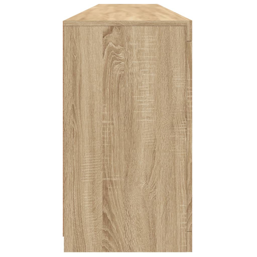 Skjenk med LED-lys sonoma eik 202x37x67 cm vidaXL