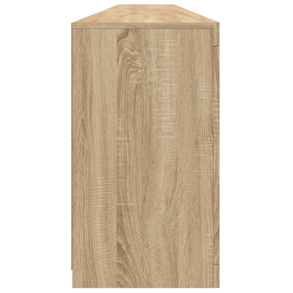 Skjenk med LED-lys sonoma eik 283x37x67 cm vidaXL