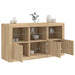 Skjenk med LED-lys sonoma eik 123x37x67 cm