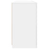 Skjenk med LED-lys hvit 142,5x37x67 cm