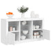 Skjenk med LED-lys hvit 123x37x67 cm
