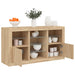 Skjenk med LED-lys sonoma eik 123x37x67 cm