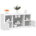 Skjenk med LED-lys hvit 142,5x37x67 cm