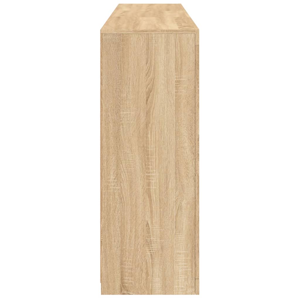 Skjenk med LED-lys sonoma eik 162x37x100 cm