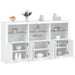 Skjenk med LED-lys hvit 181,5x37x100 cm