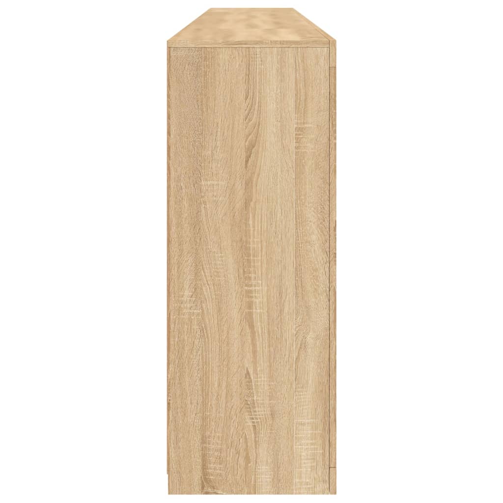 Skjenk med LED-lys sonoma eik 162x37x100 cm