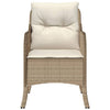 Hagestoler med puter 2 stk beige polyrotting