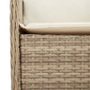 Hagestoler med puter 2 stk beige polyrotting