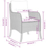 Hagestoler med puter 2 stk beige polyrotting