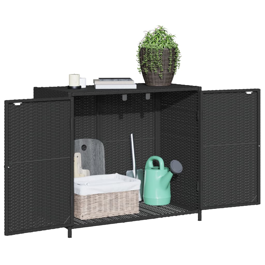 Putekasse svart 83x45x76 cm polyrotting