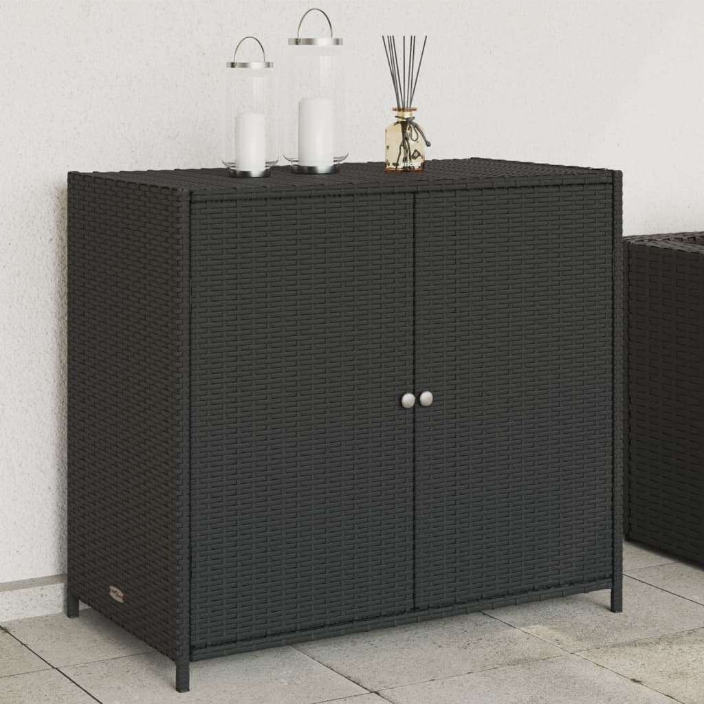 Putekasse svart 83x45x76 cm polyrotting