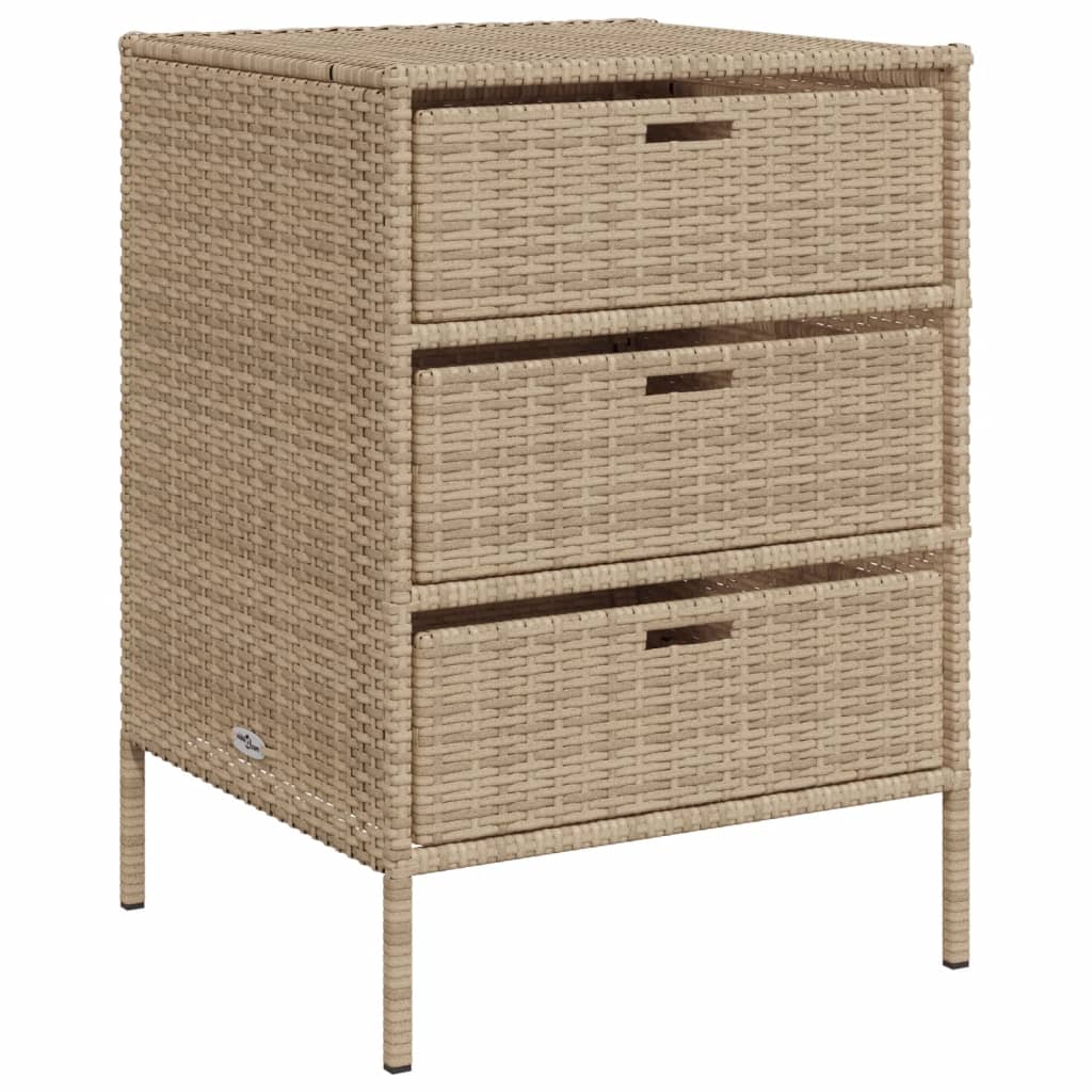 Putekasse beige 55x59x80 cm polyrotting