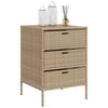 Putekasse beige 55x59x80 cm polyrotting