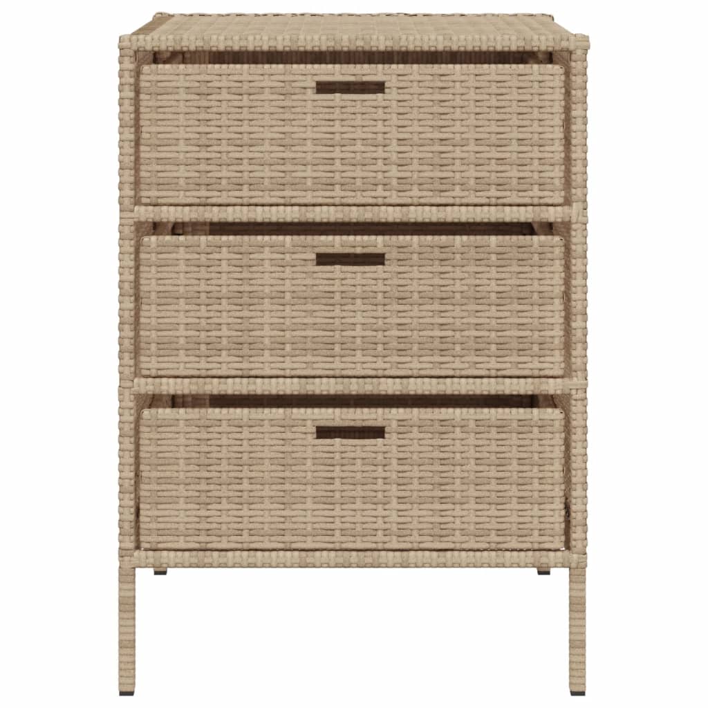 Putekasse beige 55x59x80 cm polyrotting