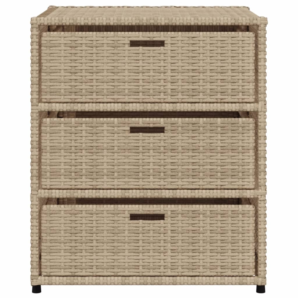 Putekasse beige 55x59x69 cm polyrotting