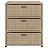 Putekasse beige 55x59x69 cm polyrotting