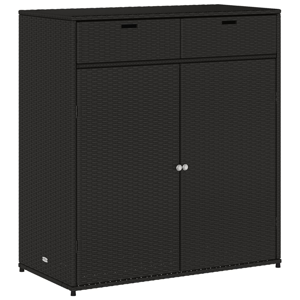 Putekasse svart 105x55x113 cm polyrotting
