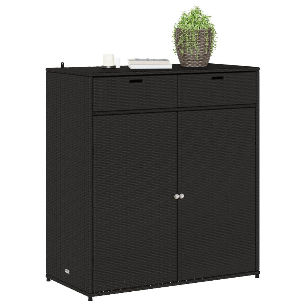 Putekasse svart 105x55x113 cm polyrotting