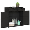 Putekasse svart 105x55x113 cm polyrotting