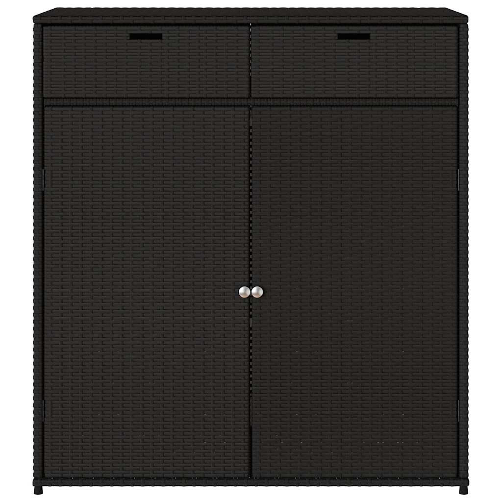 Putekasse svart 105x55x113 cm polyrotting